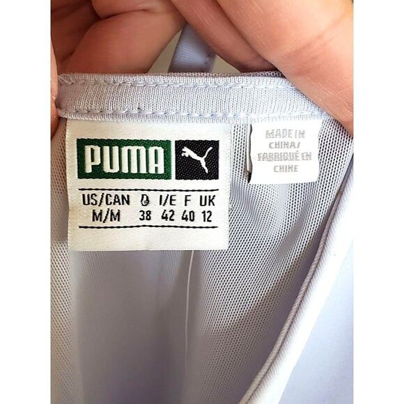 Puma Womens Top Blue M Xtreme Tight Frilled Active Tank  New - Picture 3 of 12